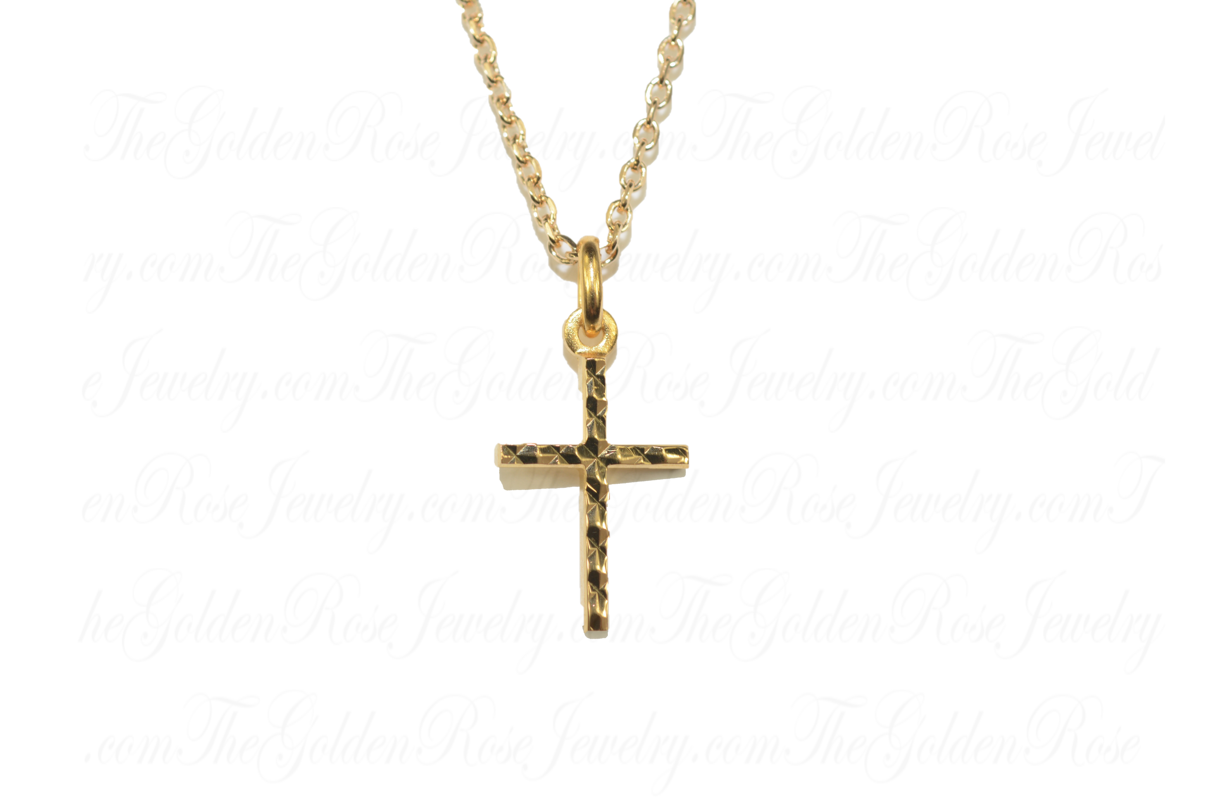 Collier Croix Facettée 15 mm