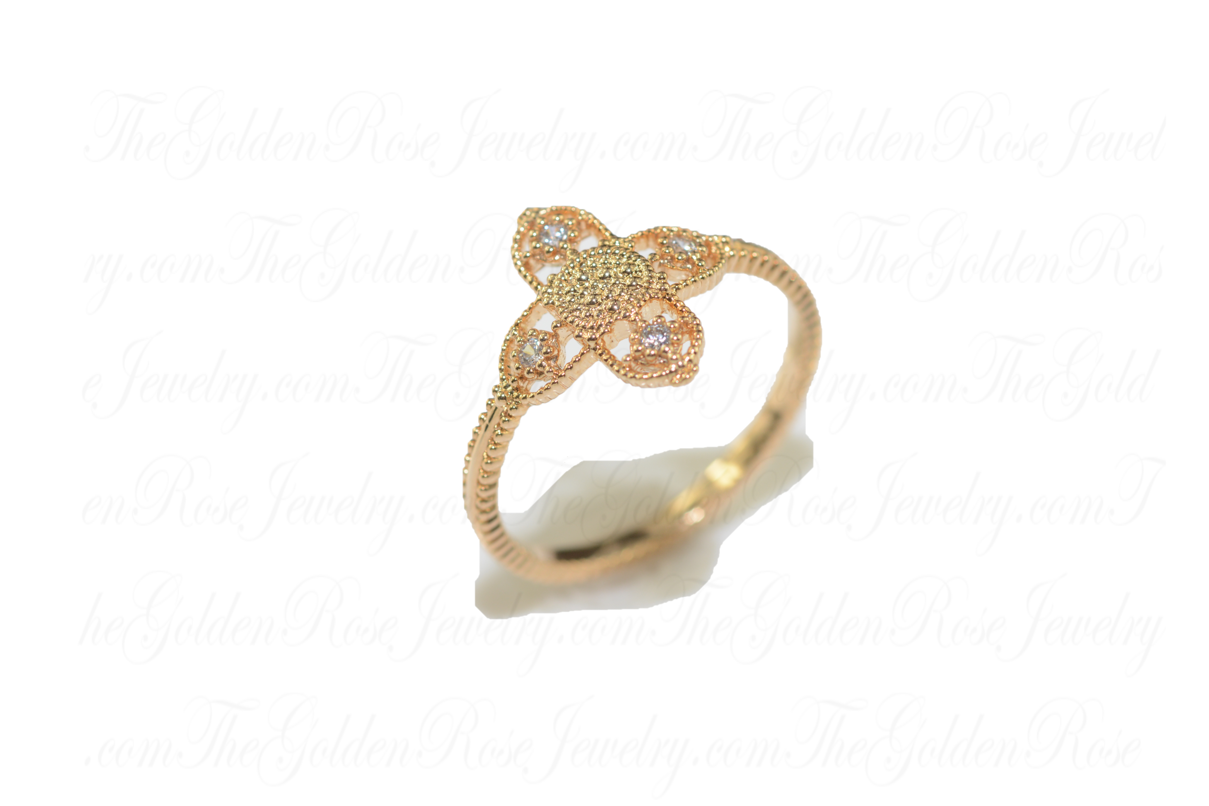 Bague Croix Travaille Zirconium