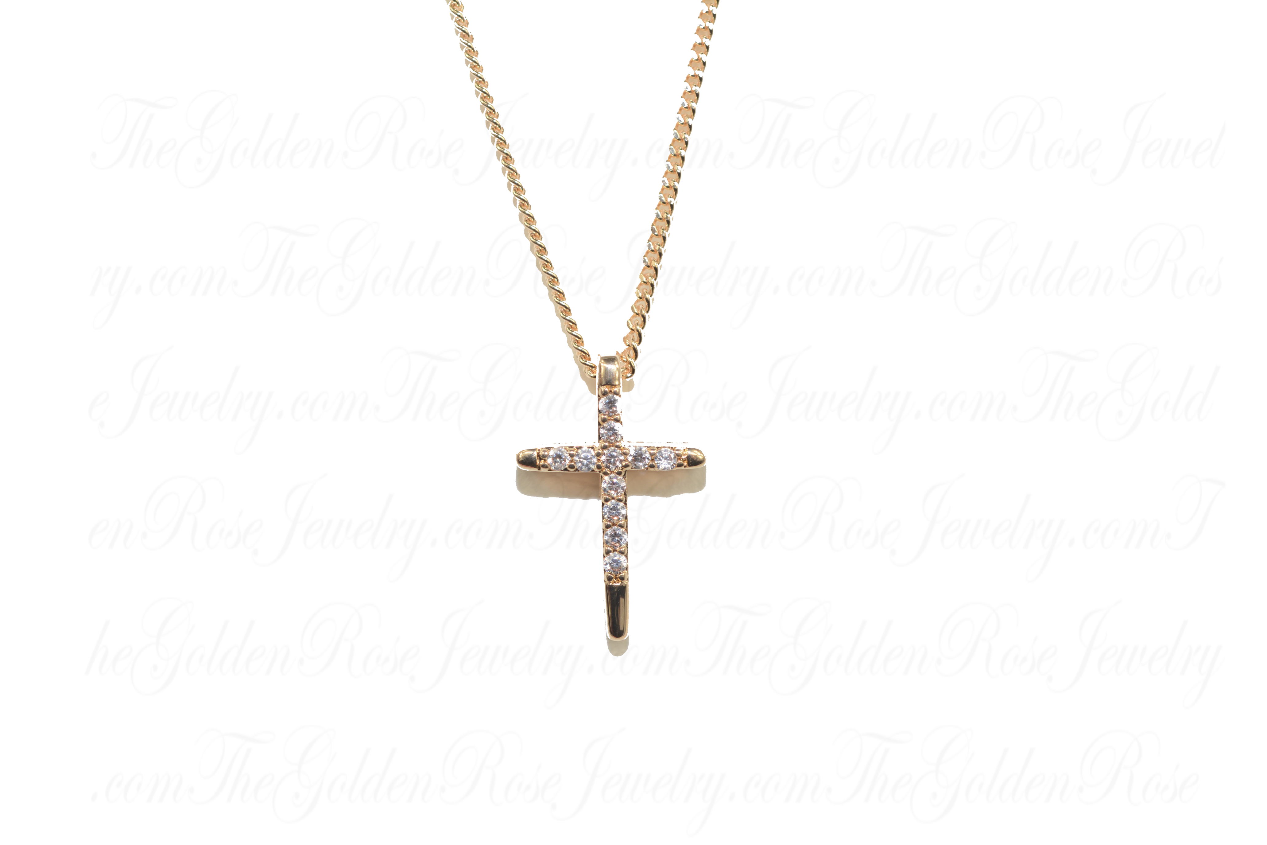 Collier Croix Zirconium pe