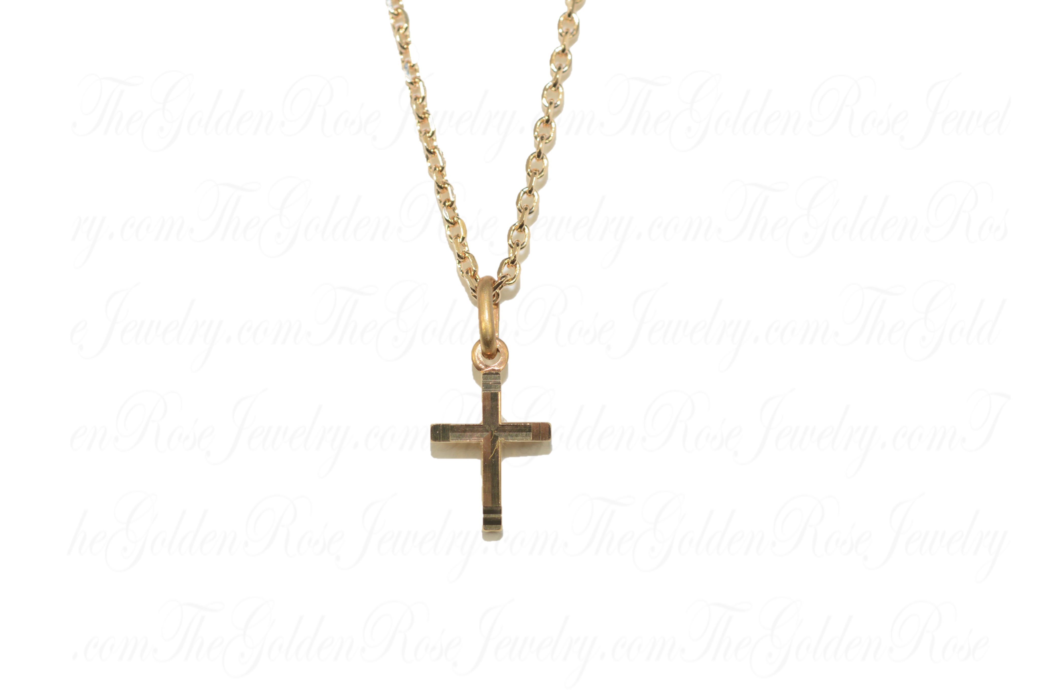 Collier Croix Double Trait 10 mm