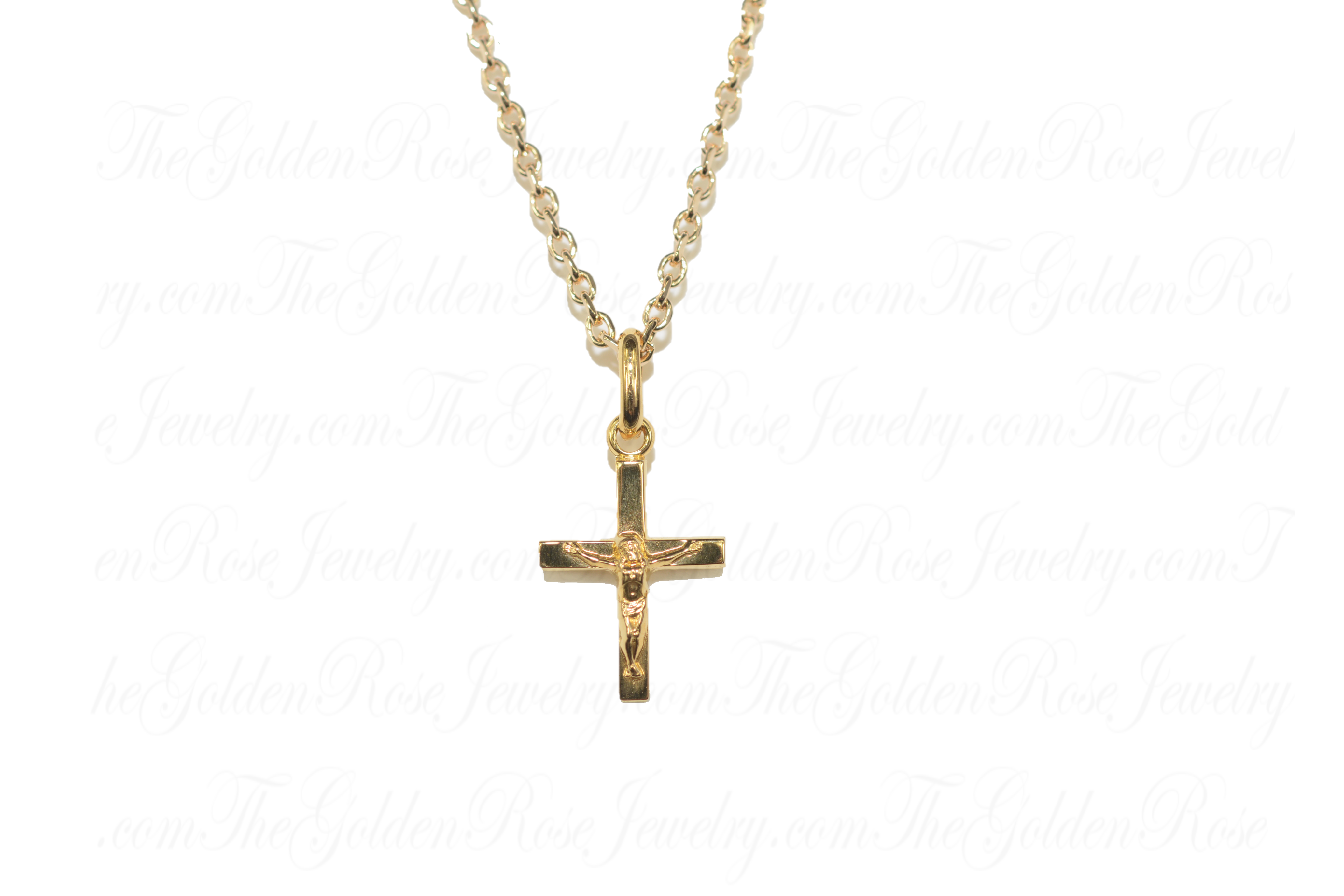 Collier Croix Christ 12 mm