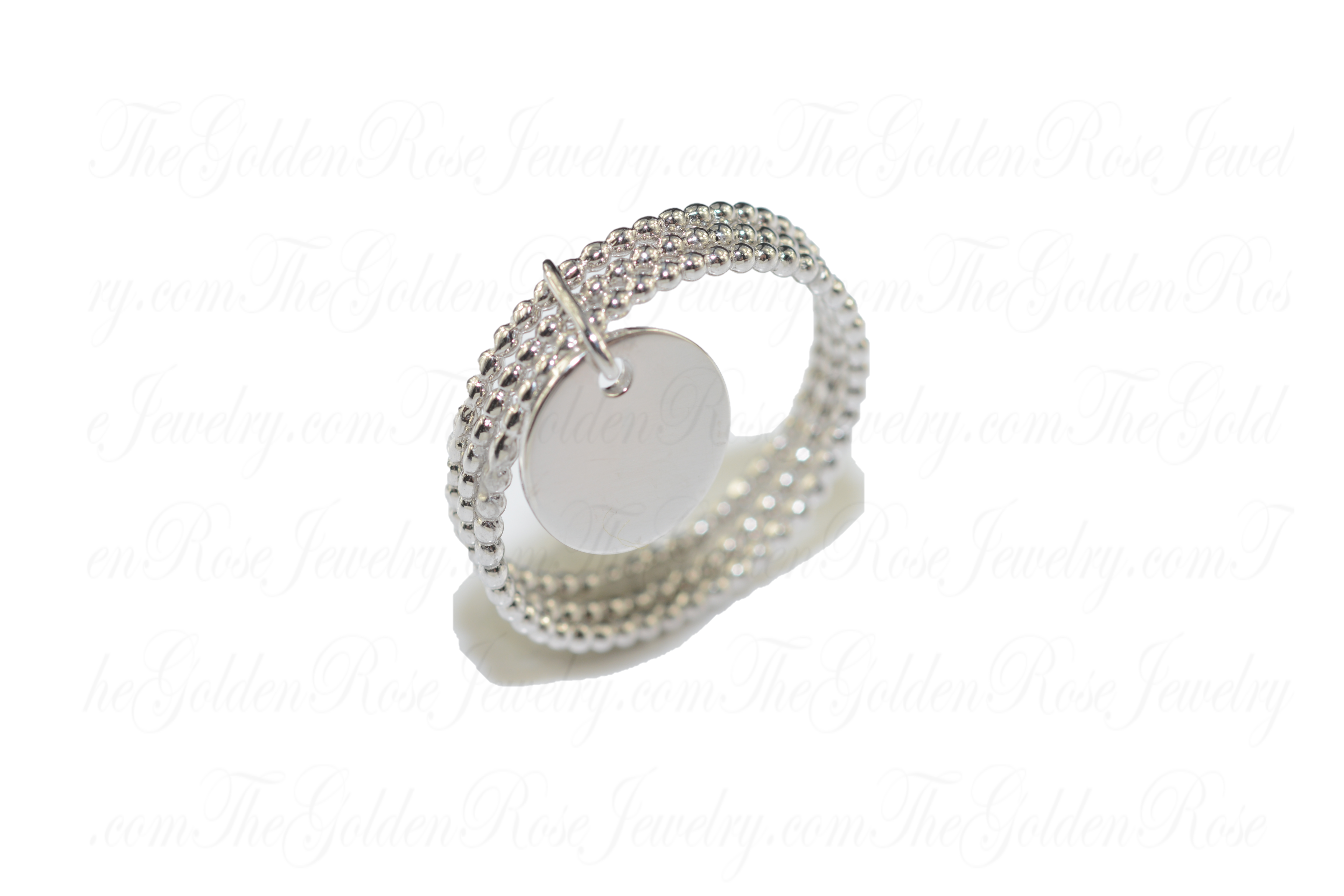 Bague Argent Triple Anneau et Mdaillon