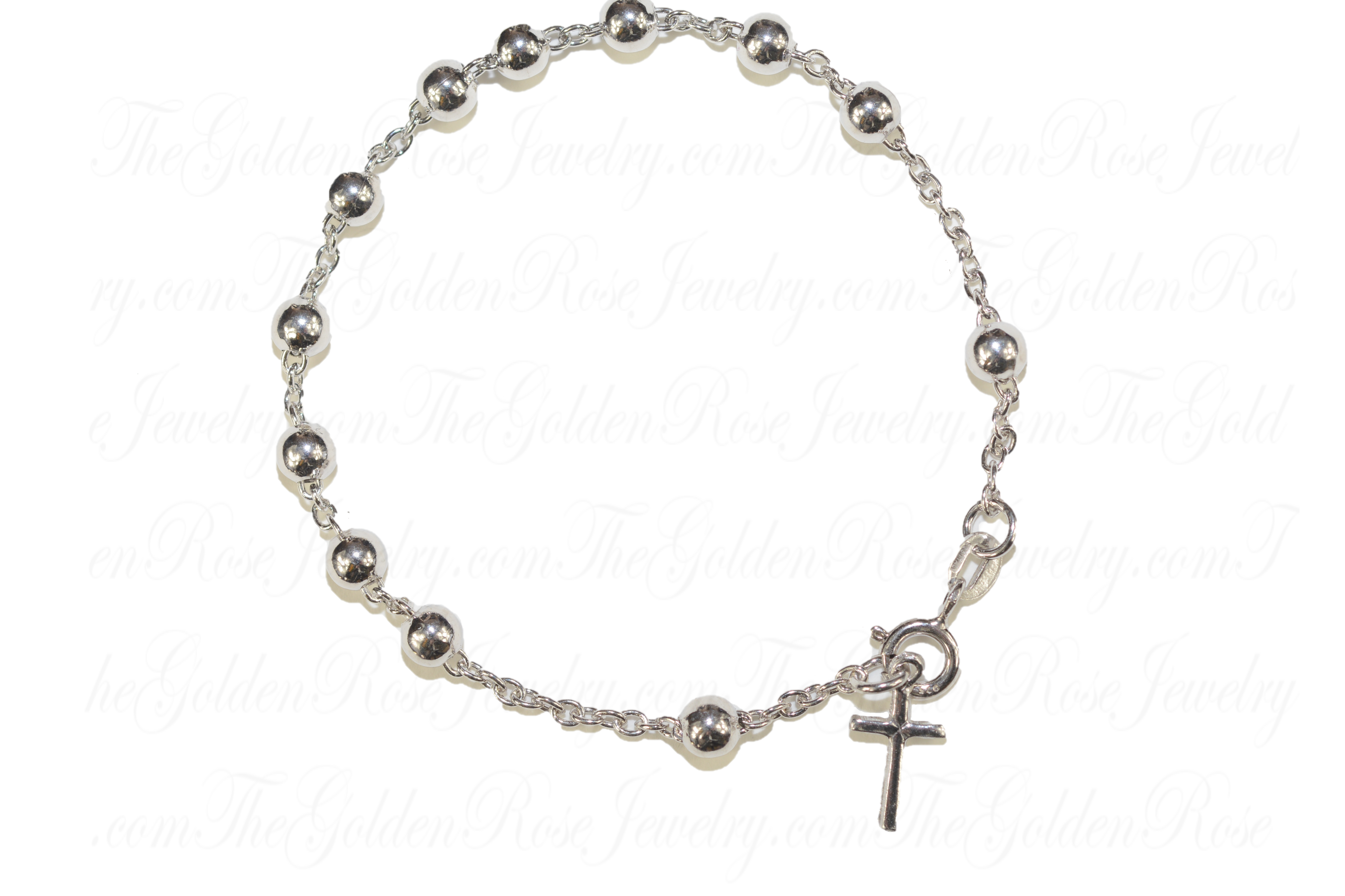Bracelet Argent Dizainier Croix Moyen Modle