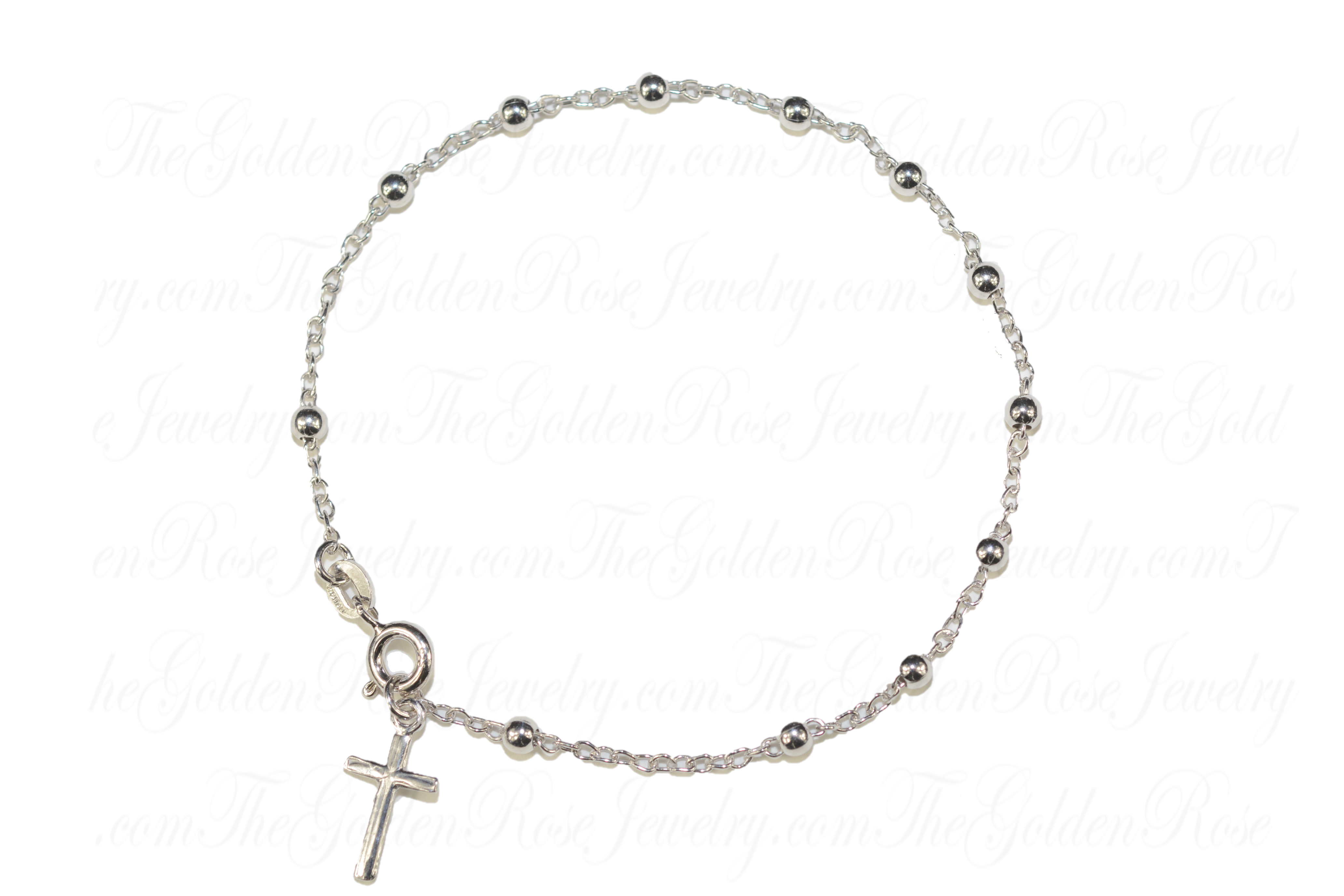 Bracelet Argent Dizainier Croix Petit Modle