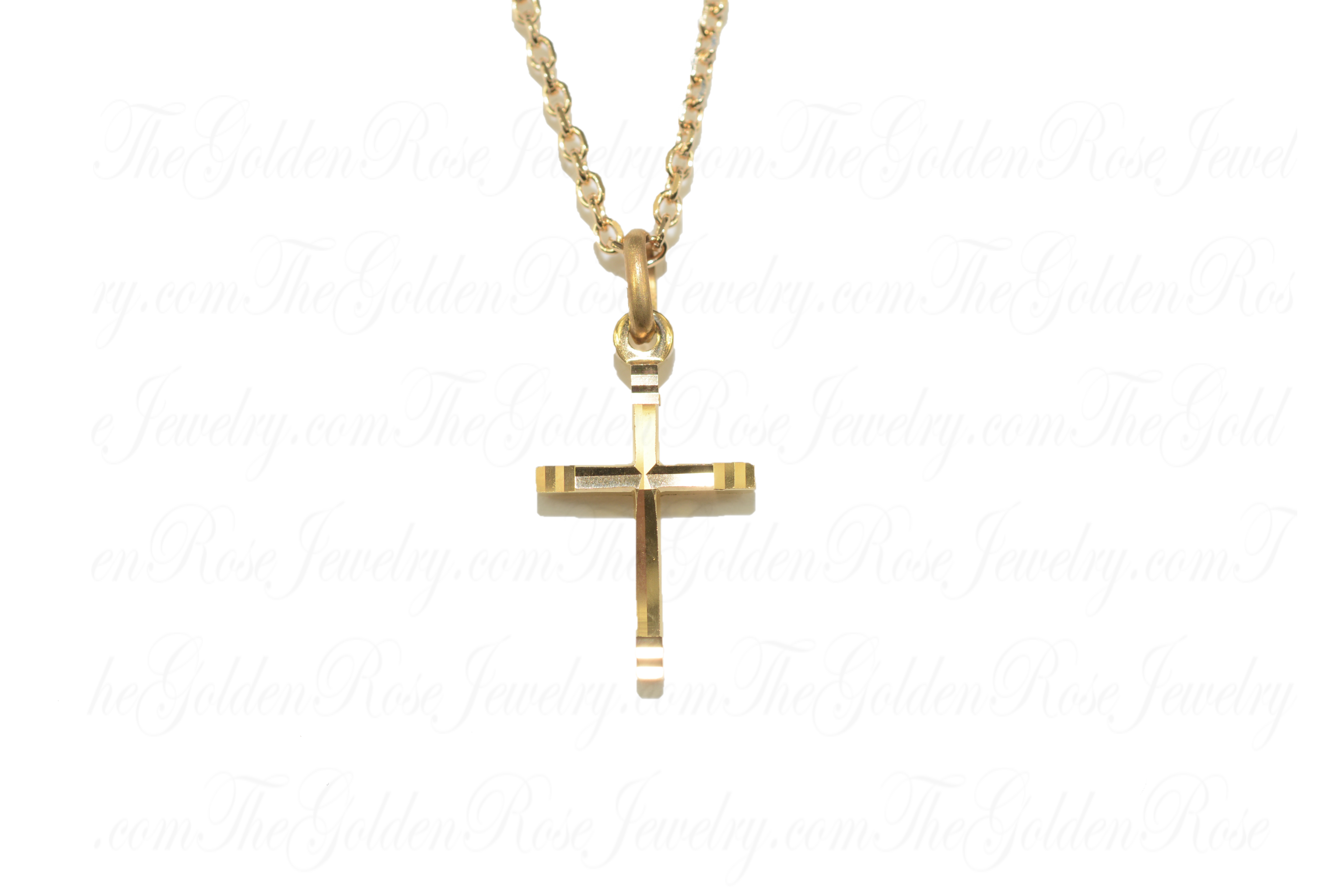 Collier Croix Double Trait 15 mm