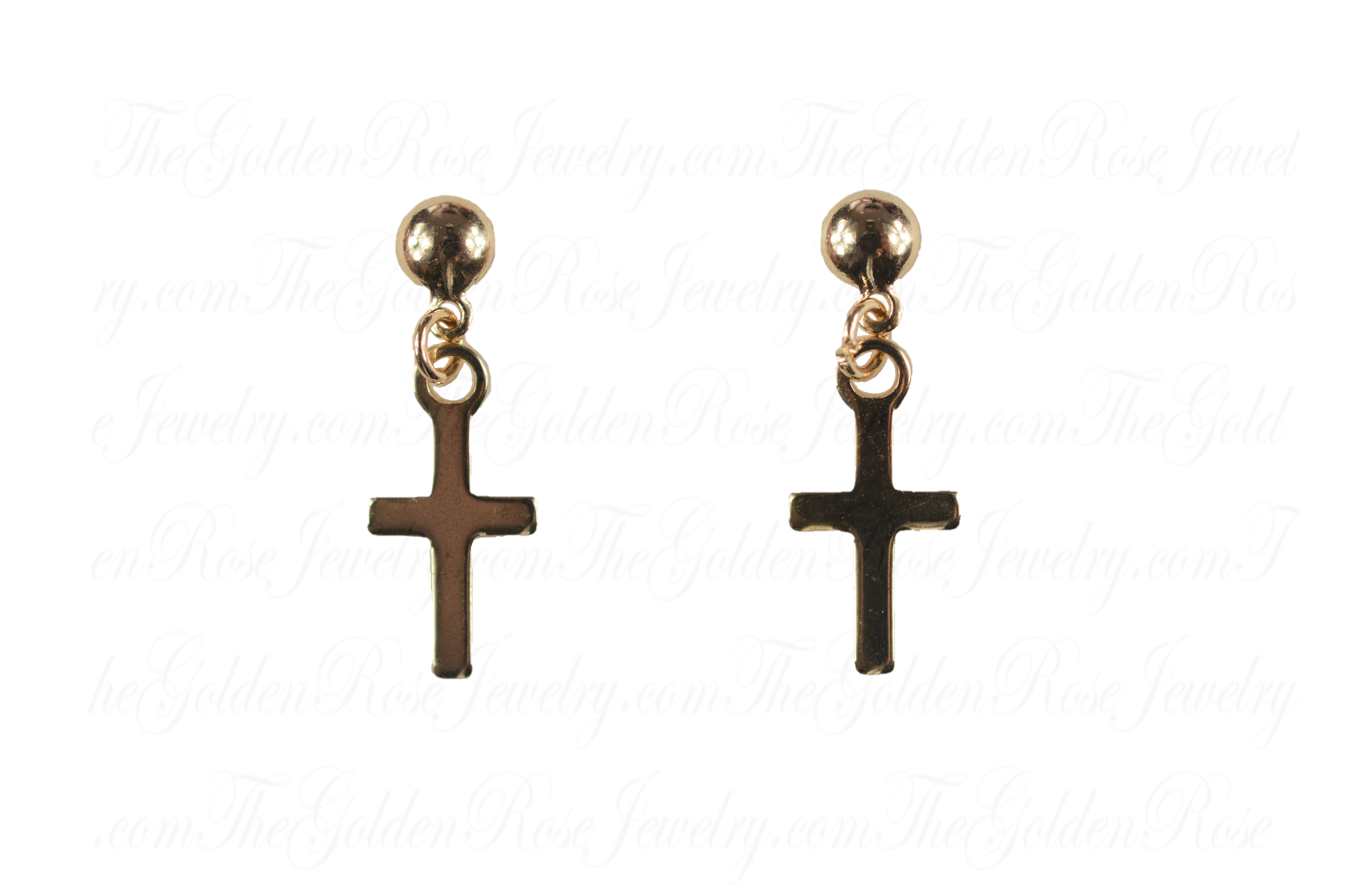 Boucles d'Oreilles Croix Pendantes