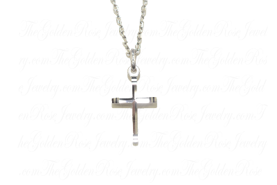 Collier Croix Double Trait 15 mm