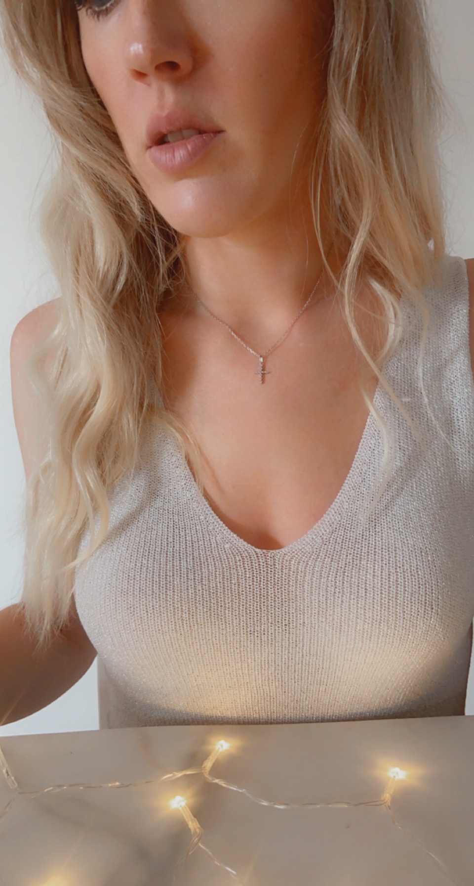 Collier Croix Facettée 12 mm